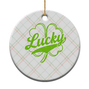 Vintage Lucky Shamrock Ceramic Ornament Irish St Patricks Day TS10 1pc Christmas Plaid Print Your Wear