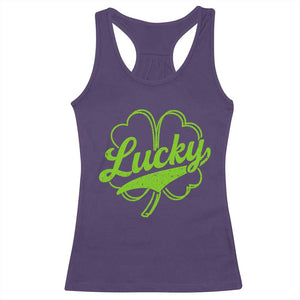 Vintage Lucky Shamrock Racerback Tank Top Irish St Patricks Day TS10 Purple Print Your Wear
