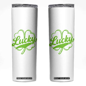 Vintage Lucky Shamrock Skinny Tumbler Irish St Patricks Day TS10 White Print Your Wear