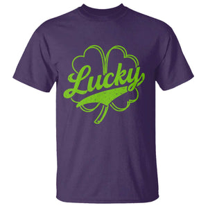 Vintage Lucky Shamrock T Shirt Irish St Patricks Day TS10 Purple Print Your Wear