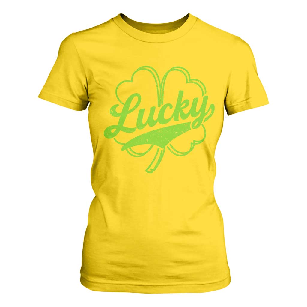 Vintage Lucky Shamrock T Shirt For Women Irish St Patricks Day TS10 Daisy Print Your Wear