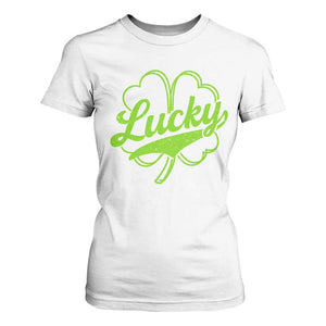 Vintage Lucky Shamrock T Shirt For Women Irish St Patricks Day TS10 White Print Your Wear