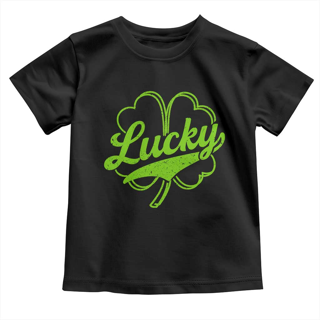 Vintage Lucky Shamrock Toddler T Shirt Irish St Patricks Day TS10 Black Print Your Wear