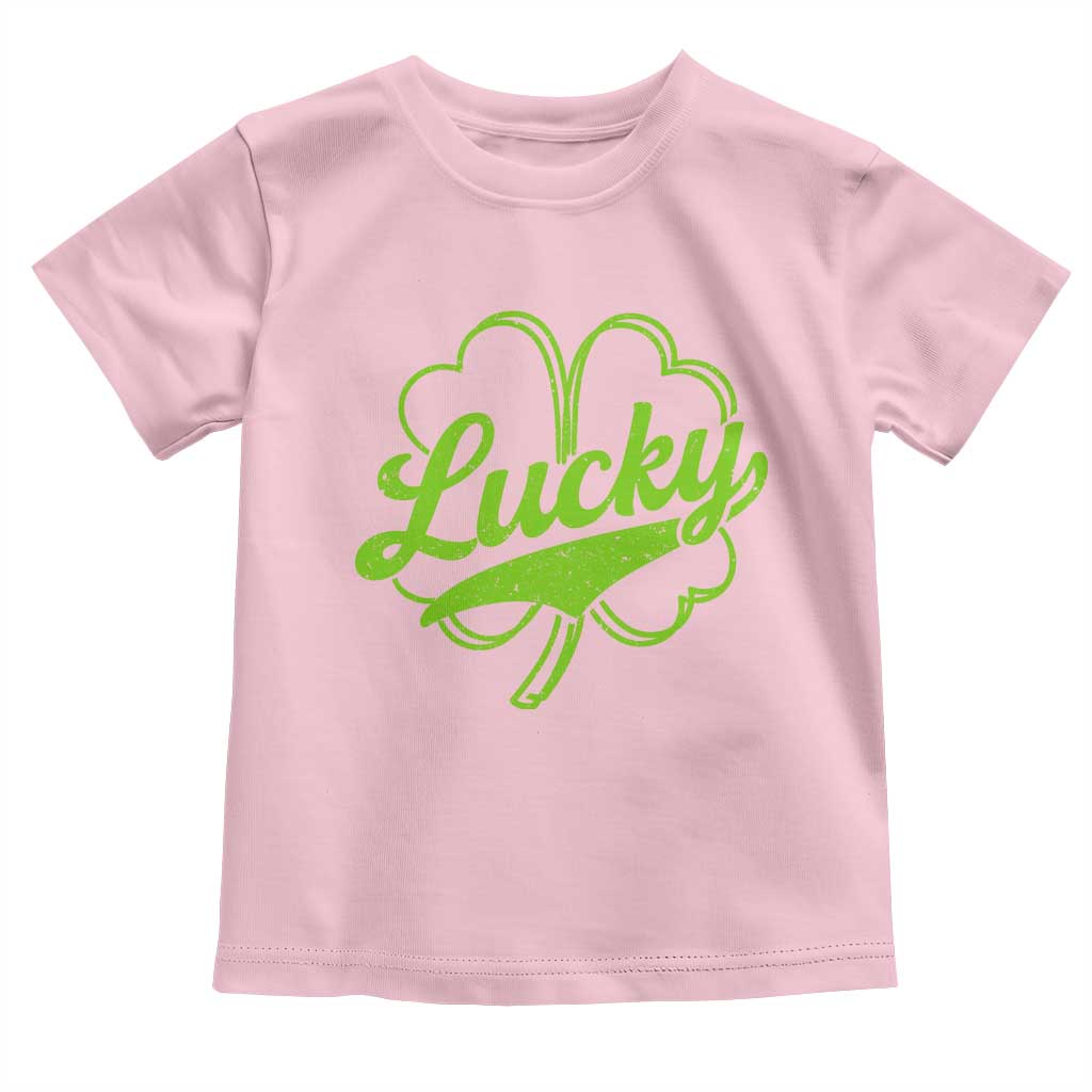 Vintage Lucky Shamrock Toddler T Shirt Irish St Patricks Day TS10 Light Pink Print Your Wear