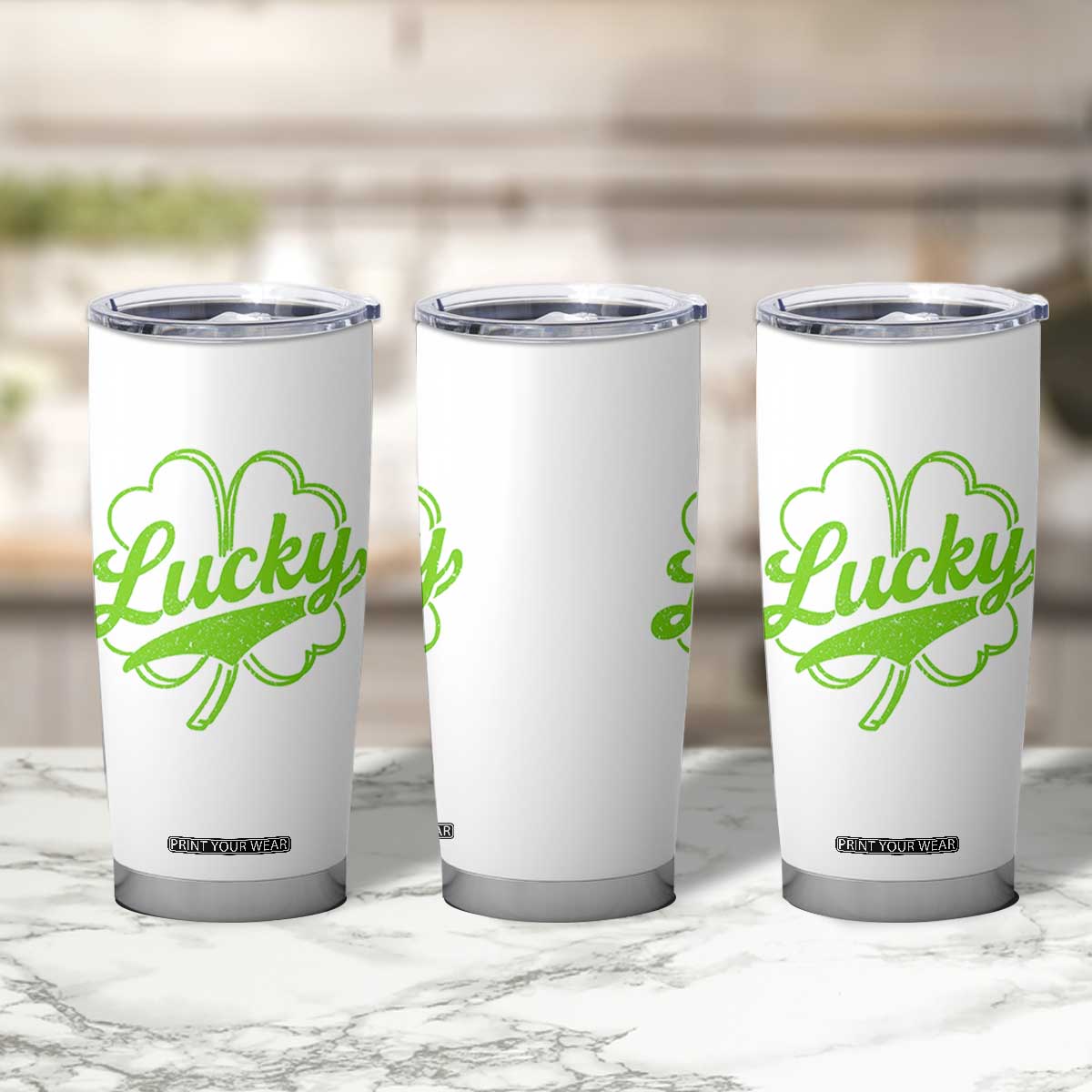 Vintage Lucky Shamrock Tumbler Cup Irish St Patricks Day TS10 Print Your Wear