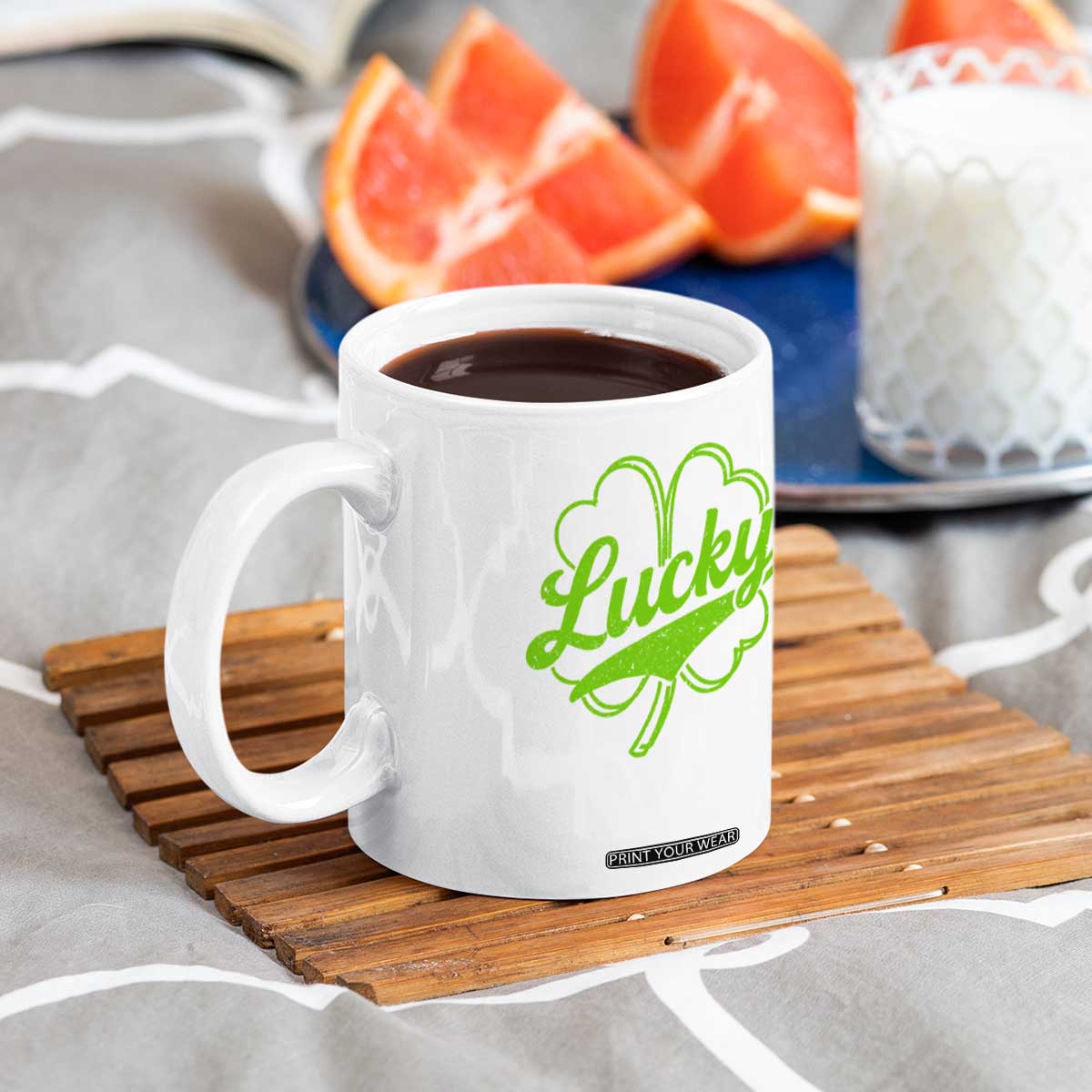 Vintage Lucky Shamrock Coffee Mug Irish St Patricks Day TS10 Print Your Wear