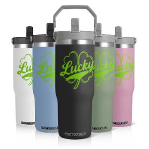 Vintage Lucky Shamrock Flip Straw Tumbler Irish St Patricks Day TS10 Print Your Wear