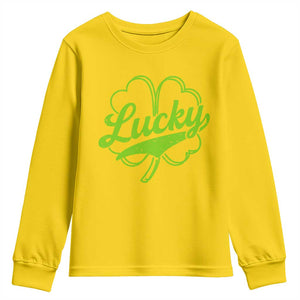 Vintage Lucky Shamrock Youth Sweatshirt Irish St Patricks Day TS10 Daisy Print Your Wear