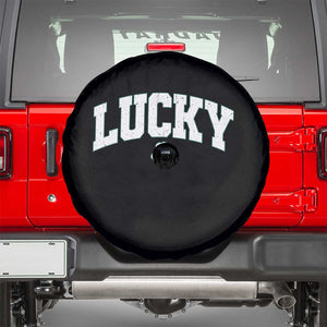 Retro Lucky Spare Tire Cover St Patricks Day Irish Shamrock Varsity TS10 Black Print Your Wear