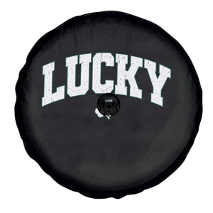 Retro Lucky Spare Tire Cover St Patricks Day Irish Shamrock Varsity TS10 Print Your Wear