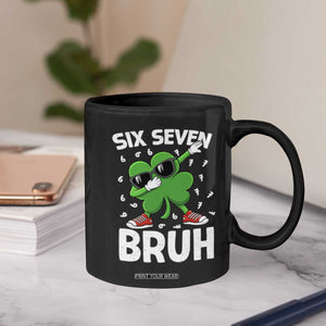 Funny Irish St Patricks Day Shamrock 67 Meme Coffee Mug Six Seven Bruh Gen Alpha Slang TS10 Print Your Wear