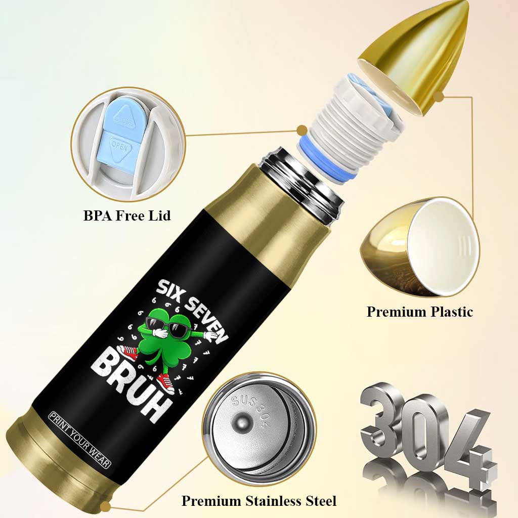 Funny Irish St Patricks Day Shamrock 67 Meme Bullet Tumbler Six Seven Bruh Gen Alpha Slang TS10 Print Your Wear