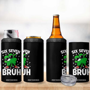 Funny Irish St Patricks Day Shamrock 67 Meme 4 in 1 Can Cooler Tumbler Six Seven Bruh Gen Alpha Slang TS10 Print Your Wear