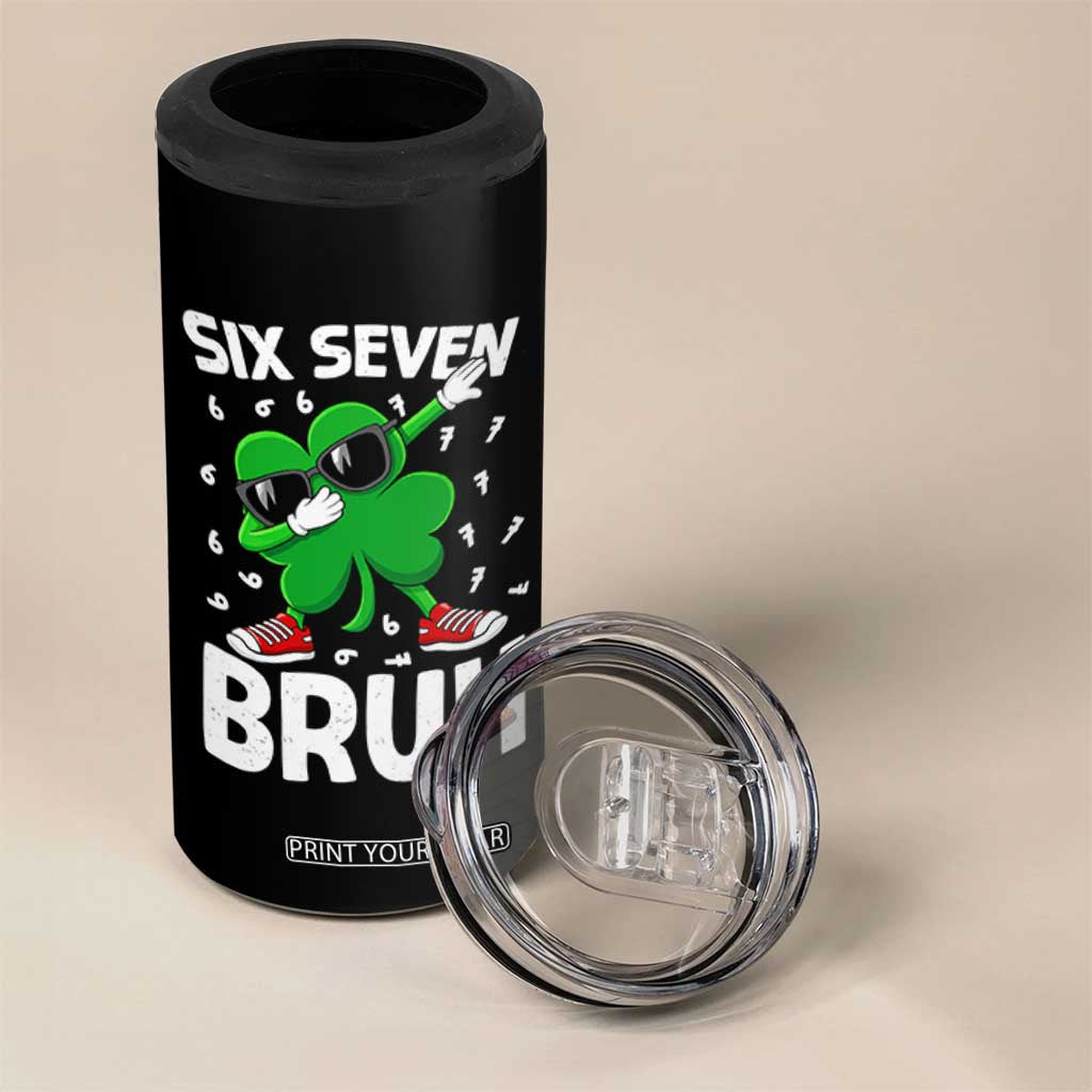 Funny Irish St Patricks Day Shamrock 67 Meme 4 in 1 Can Cooler Tumbler Six Seven Bruh Gen Alpha Slang TS10 Print Your Wear