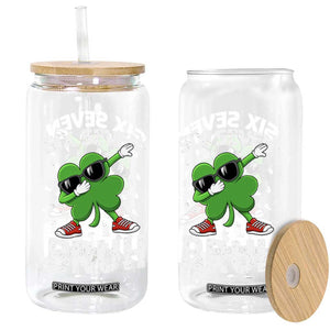 Funny Irish St Patricks Day Shamrock 67 Meme Glass Can Six Seven Bruh Gen Alpha Slang TS10 Print Your Wear