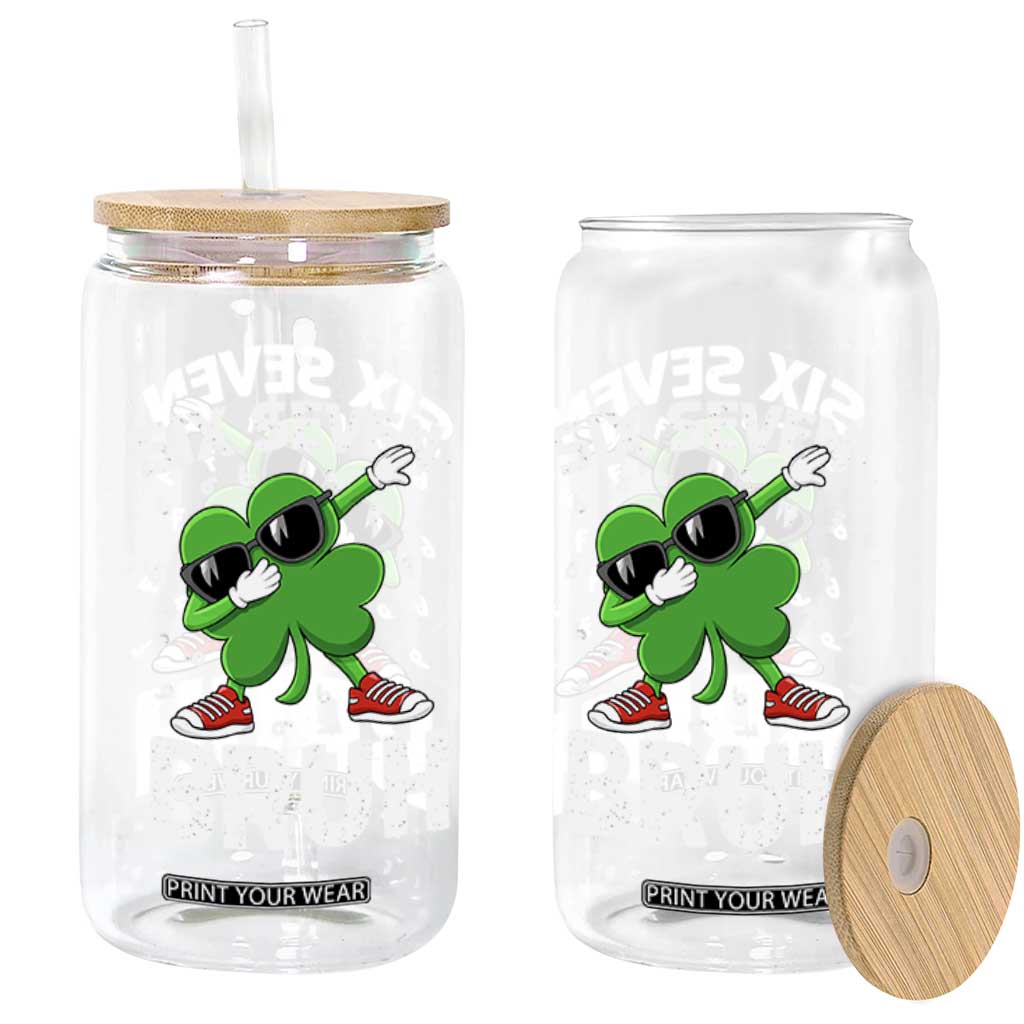 Funny Irish St Patricks Day Shamrock 67 Meme Glass Can Six Seven Bruh Gen Alpha Slang TS10 Print Your Wear