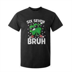 Funny Irish St Patricks Day Shamrock 67 Meme T Shirt For Kid Six Seven Bruh Gen Alpha Slang TS10 Black Print Your Wear