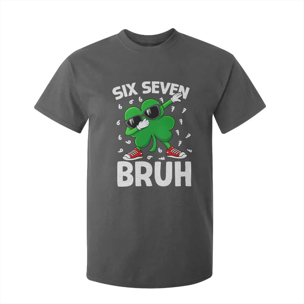 Funny Irish St Patricks Day Shamrock 67 Meme T Shirt For Kid Six Seven Bruh Gen Alpha Slang TS10 Dark Heather Print Your Wear
