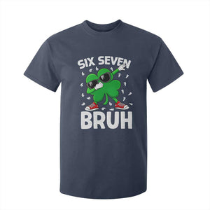 Funny Irish St Patricks Day Shamrock 67 Meme T Shirt For Kid Six Seven Bruh Gen Alpha Slang TS10 Navy Print Your Wear
