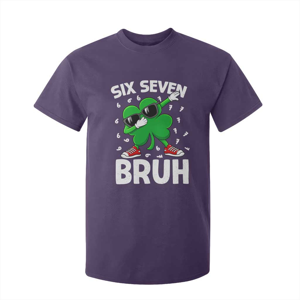 Funny Irish St Patricks Day Shamrock 67 Meme T Shirt For Kid Six Seven Bruh Gen Alpha Slang TS10 Purple Print Your Wear