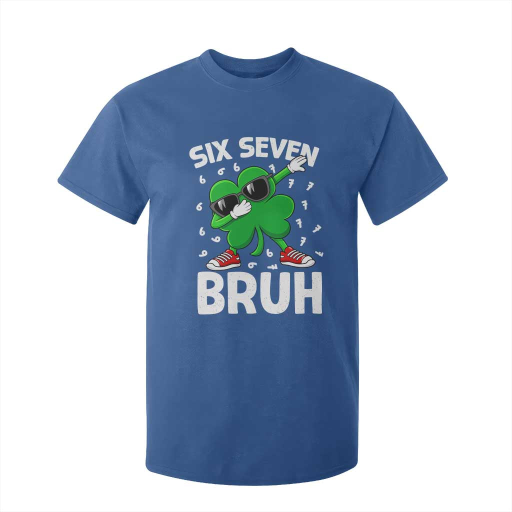 Funny Irish St Patricks Day Shamrock 67 Meme T Shirt For Kid Six Seven Bruh Gen Alpha Slang TS10 Royal Blue Print Your Wear