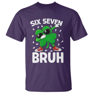 Funny Irish St Patricks Day Shamrock 67 Meme T Shirt Six Seven Bruh Gen Alpha Slang TS10 Purple Print Your Wear