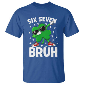 Funny Irish St Patricks Day Shamrock 67 Meme T Shirt Six Seven Bruh Gen Alpha Slang TS10 Royal Blue Print Your Wear