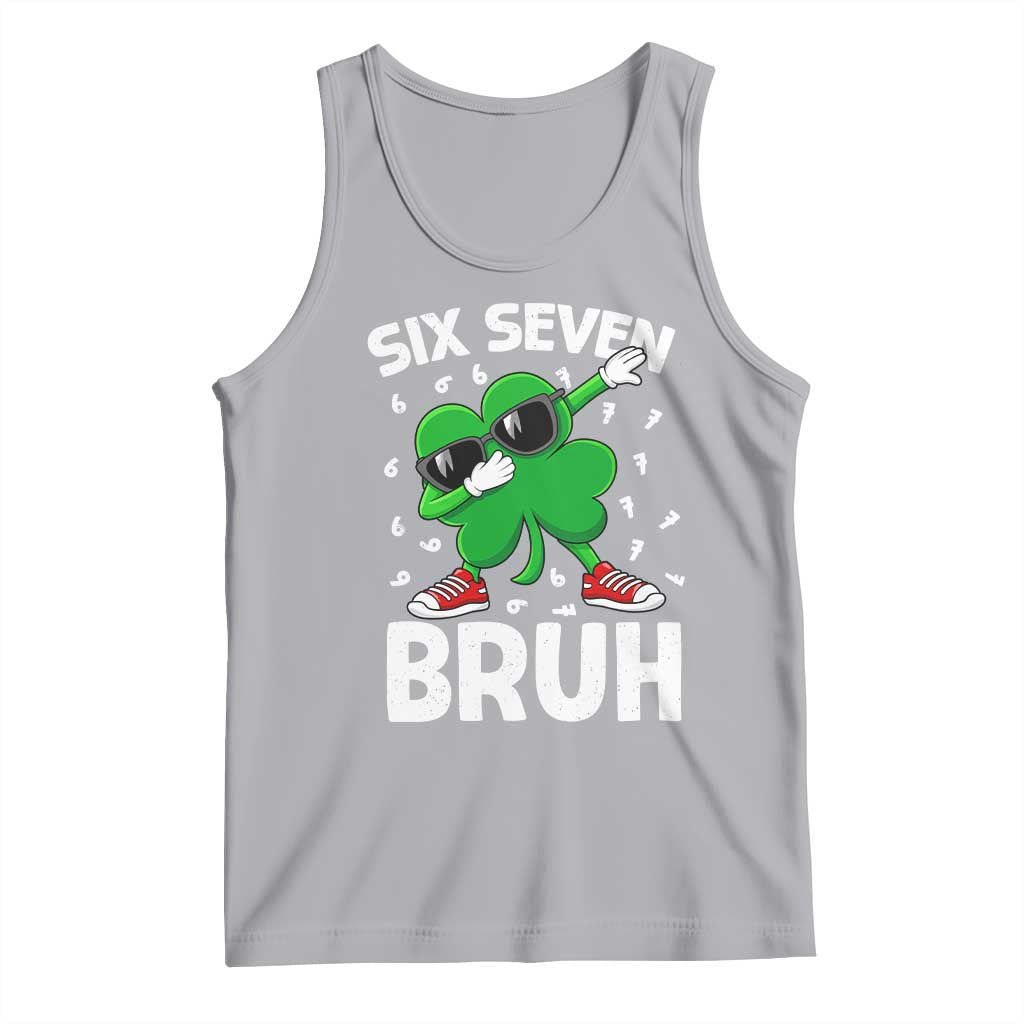 Funny Irish St Patricks Day Shamrock 67 Meme Tank Top Six Seven Bruh Gen Alpha Slang TS10 Athletic Heather Print Your Wear