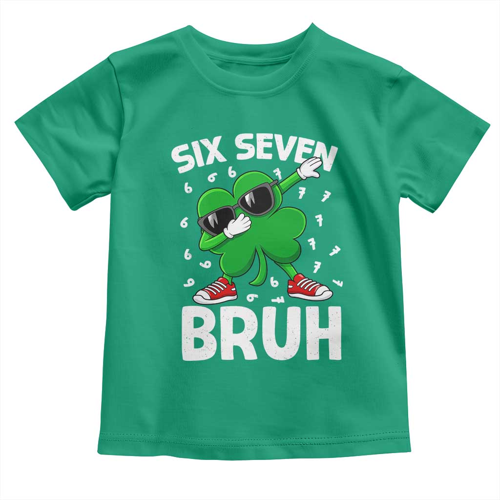 Funny Irish St Patricks Day Shamrock 67 Meme Toddler T Shirt Six Seven Bruh Gen Alpha Slang TS10 Irish Green Print Your Wear