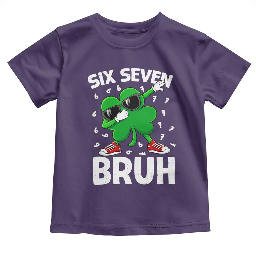 Funny Irish St Patricks Day Shamrock 67 Meme Toddler T Shirt Six Seven Bruh Gen Alpha Slang TS10 Purple Print Your Wear