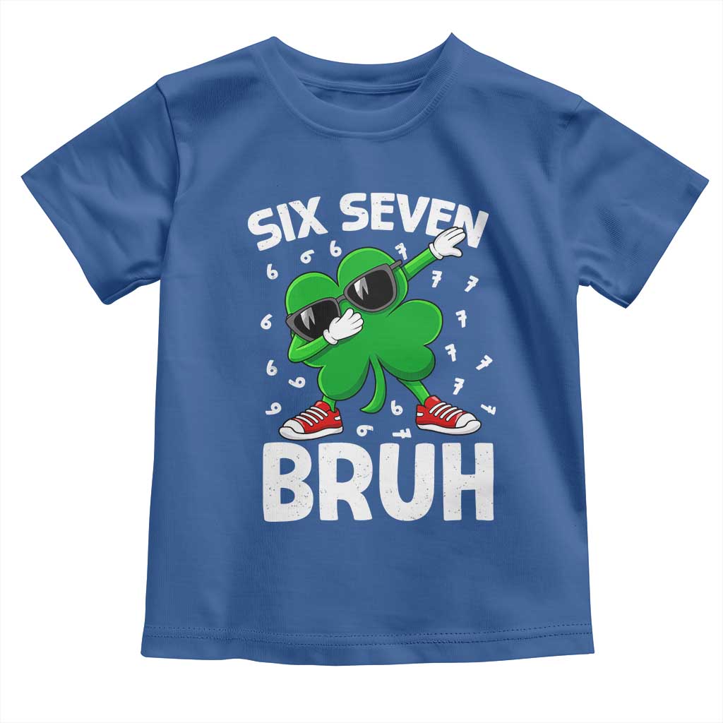 Funny Irish St Patricks Day Shamrock 67 Meme Toddler T Shirt Six Seven Bruh Gen Alpha Slang TS10 Royal Blue Print Your Wear