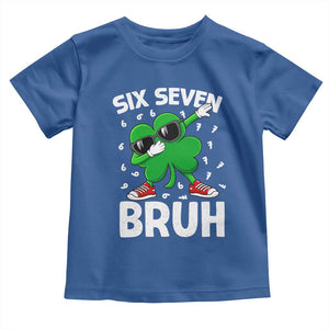 Funny Irish St Patricks Day Shamrock 67 Meme Toddler T Shirt Six Seven Bruh Gen Alpha Slang TS10 Royal Blue Print Your Wear