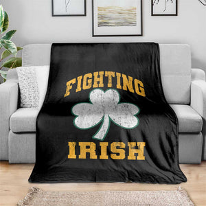Vintage Fighting Irish Throw Blanket Retro History Gold Shamrock TS10 Print Your Wear