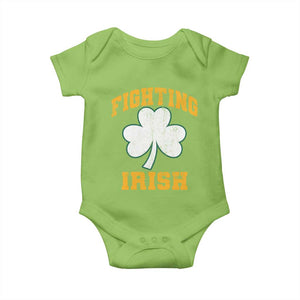 Vintage Fighting Irish Baby Onesie Retro History Gold Shamrock TS10 Lime Print Your Wear