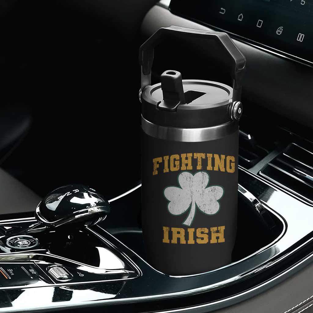Vintage Fighting Irish Flip Straw Tumbler Retro History Gold Shamrock TS10 Print Your Wear