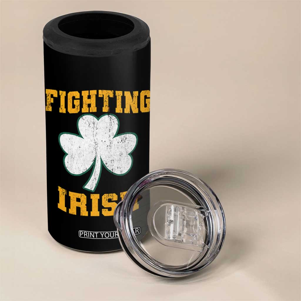 Vintage Fighting Irish 4 in 1 Can Cooler Tumbler Retro History Gold Shamrock TS10 Print Your Wear