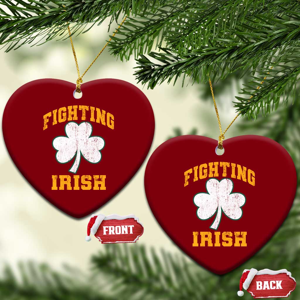 Vintage Fighting Irish Ceramic Ornament Retro History Gold Shamrock TS10 Print Your Wear