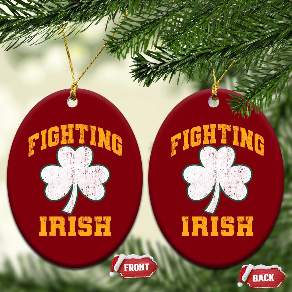 Vintage Fighting Irish Ceramic Ornament Retro History Gold Shamrock TS10 Print Your Wear