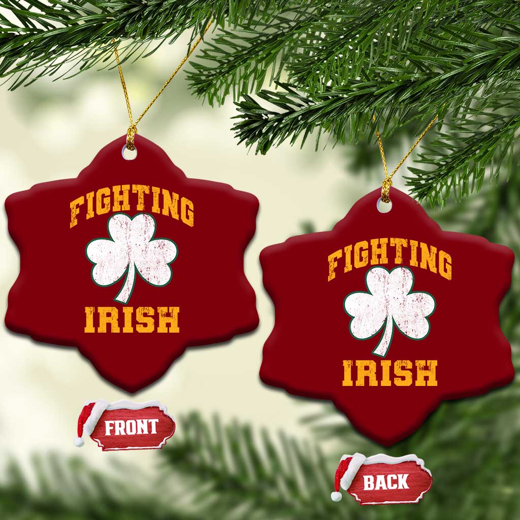 Vintage Fighting Irish Ceramic Ornament Retro History Gold Shamrock TS10 Print Your Wear