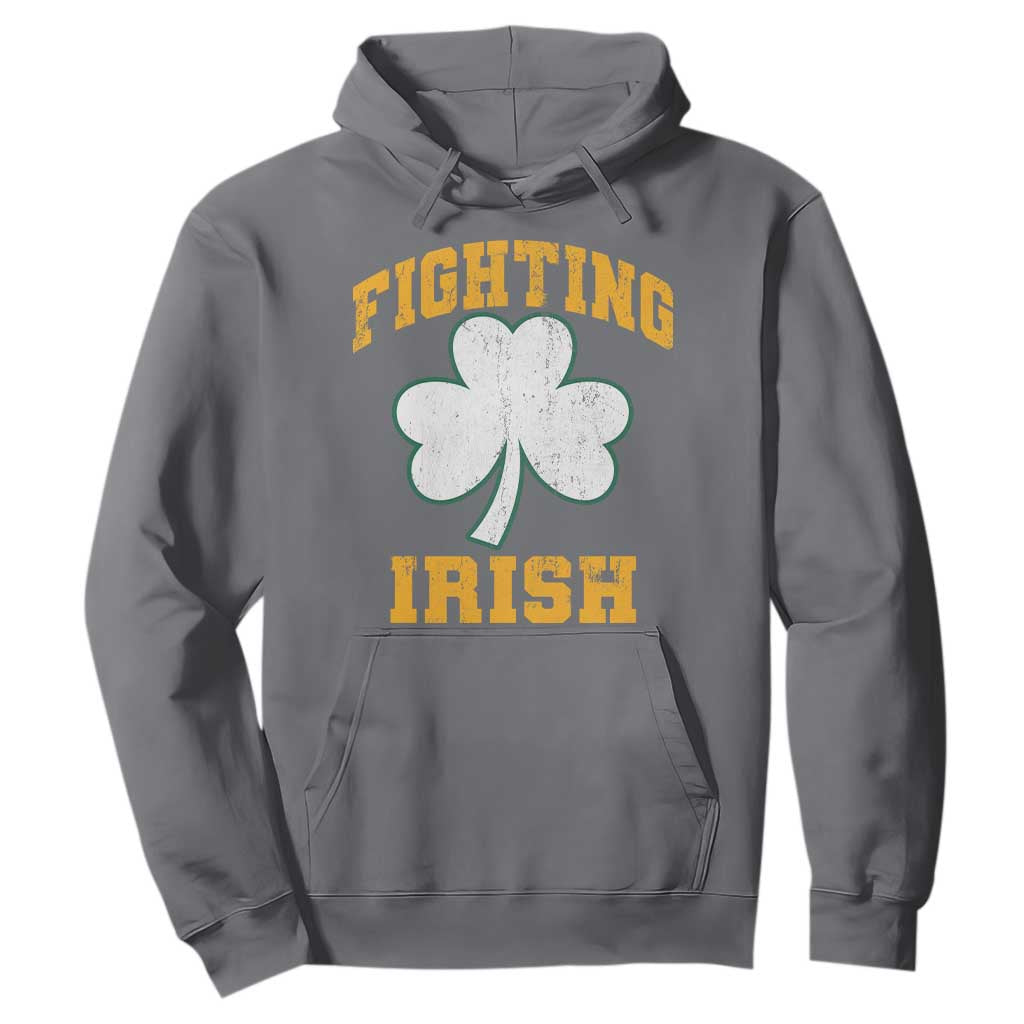 Vintage Fighting Irish Hoodie Retro History Gold Shamrock TS10 Charcoal Print Your Wear