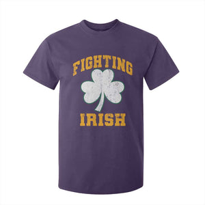 Vintage Fighting Irish T Shirt For Kid Retro History Gold Shamrock TS10 Purple Print Your Wear