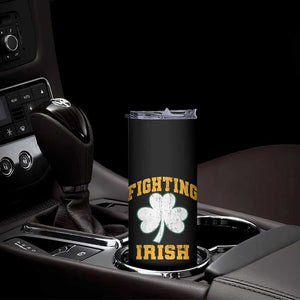 Vintage Fighting Irish Skinny Tumbler Retro History Gold Shamrock TS10 Print Your Wear