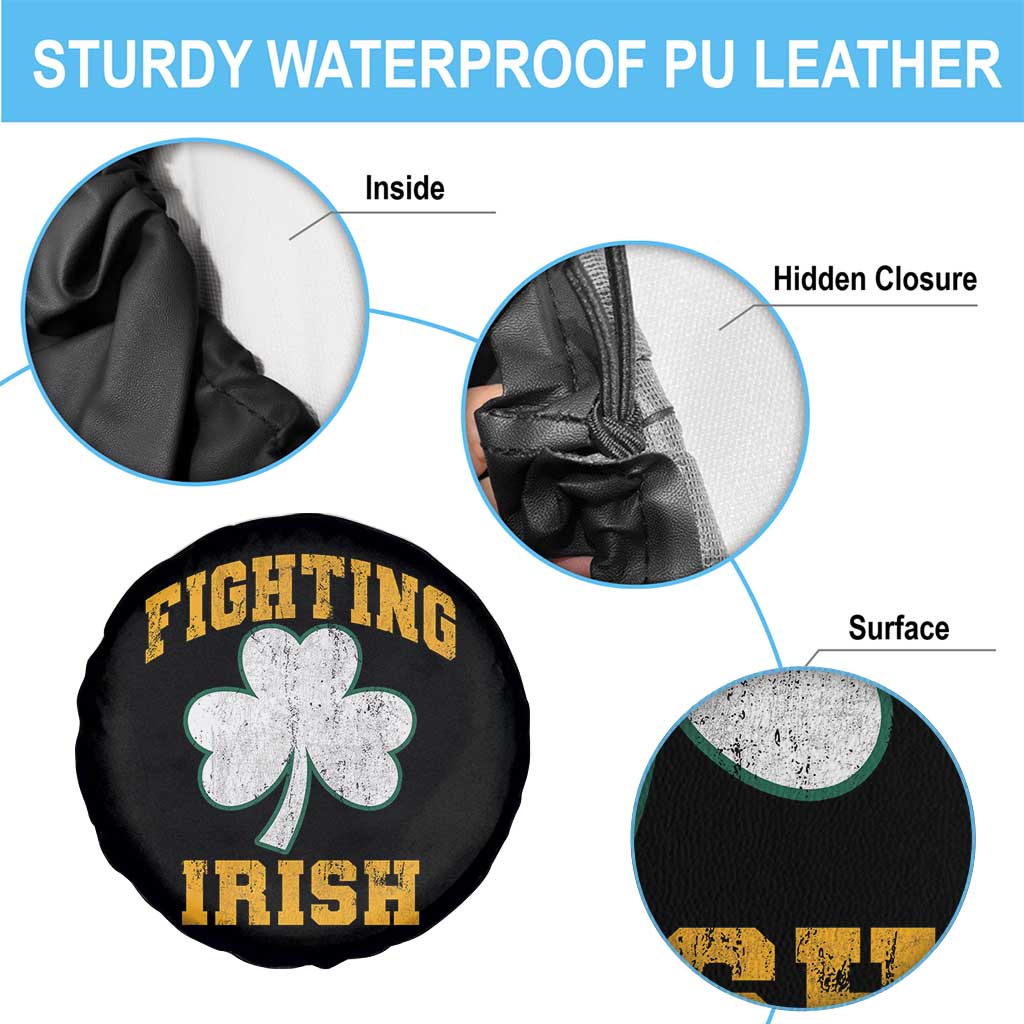 Vintage Fighting Irish Spare Tire Cover Retro History Gold Shamrock TS10 Print Your Wear