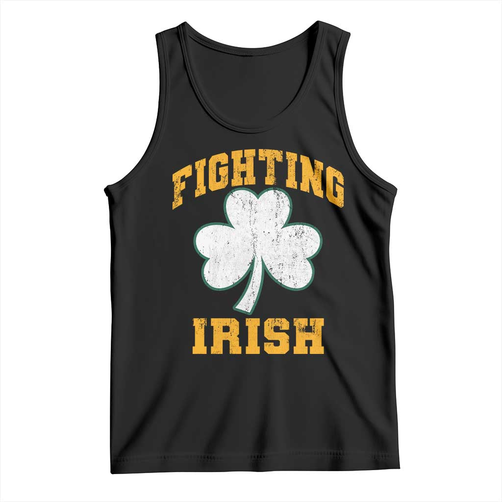 Vintage Fighting Irish Tank Top Retro History Gold Shamrock TS10 Black Print Your Wear