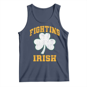 Vintage Fighting Irish Tank Top Retro History Gold Shamrock TS10 Navy Print Your Wear