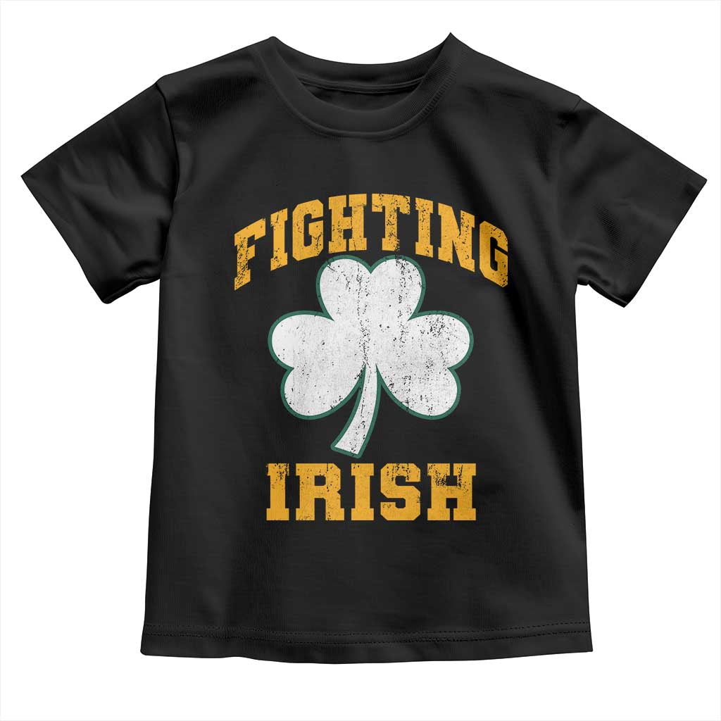 Vintage Fighting Irish Toddler T Shirt Retro History Gold Shamrock TS10 Black Print Your Wear