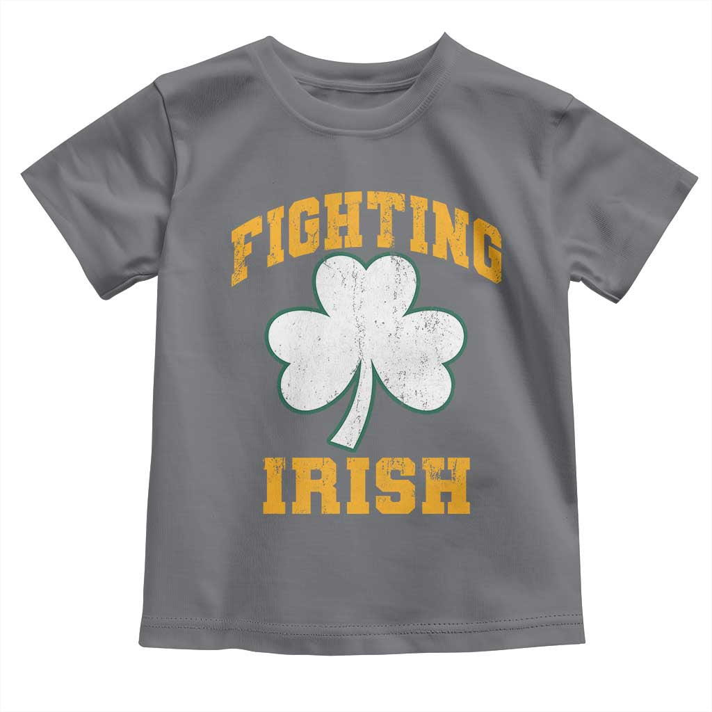 Vintage Fighting Irish Toddler T Shirt Retro History Gold Shamrock TS10 Charcoal Print Your Wear