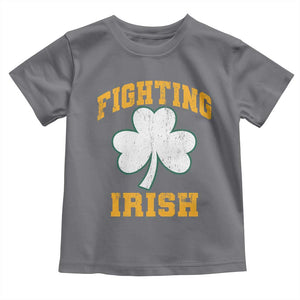 Vintage Fighting Irish Toddler T Shirt Retro History Gold Shamrock TS10 Charcoal Print Your Wear