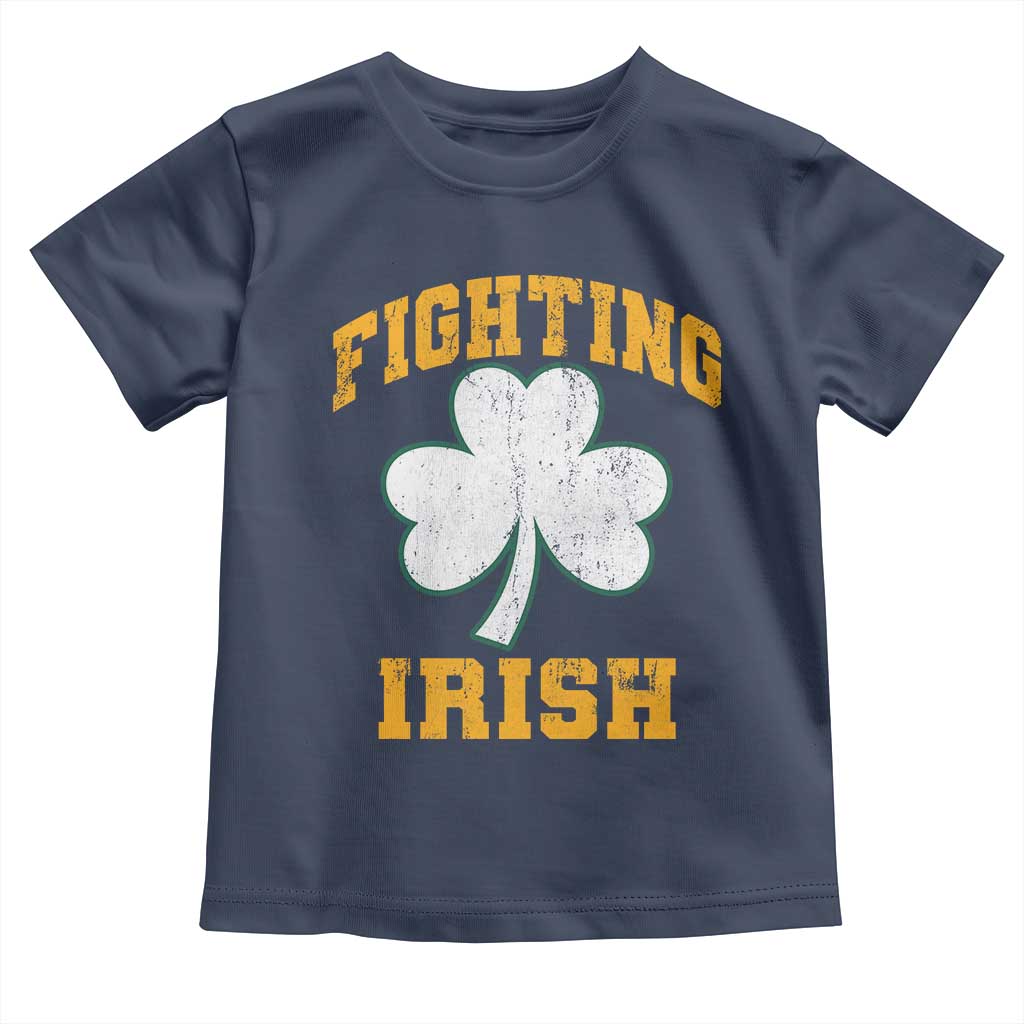 Vintage Fighting Irish Toddler T Shirt Retro History Gold Shamrock TS10 Navy Print Your Wear