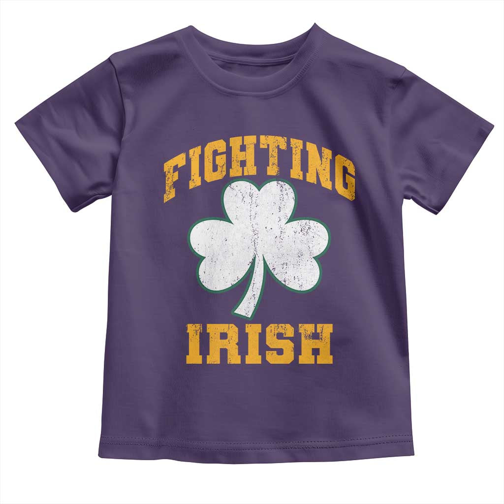Vintage Fighting Irish Toddler T Shirt Retro History Gold Shamrock TS10 Purple Print Your Wear